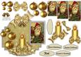 Christmas Card Topper with Santa (gold)