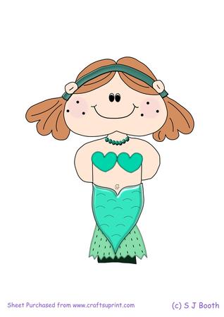Mermaid Maggie- Digital Coloured