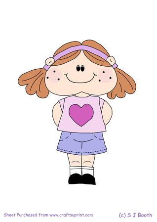Heart Top & Shorts Maggie - Digitial Coloured