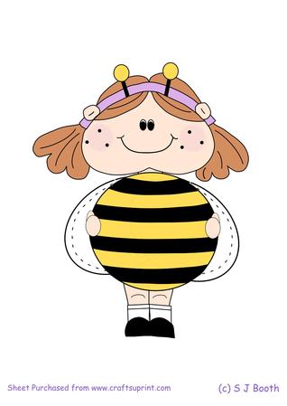 Bee Maggie Dressing Up - Digital Coloured