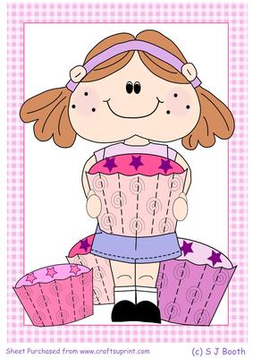 Cupcake Maggie A4 Topper