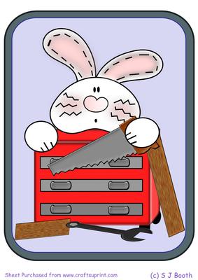 Bunny & Tools Fathers Day, Birthday