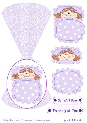 Get Well Soon Wobble - Maggie in Bed