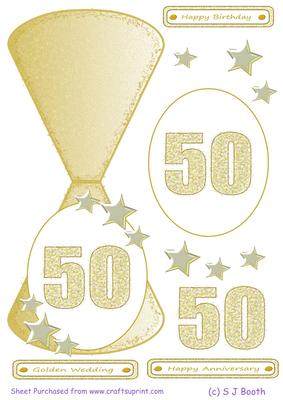 50th Golden Wobble Card