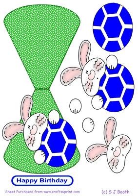 Blue Football Bunny Wobble