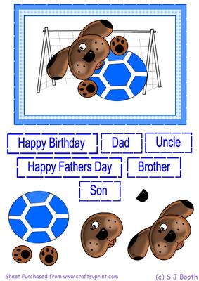 Patch Puppy Football - Blue