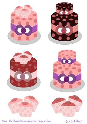 Cakes and Cupcakes Card Toppers
