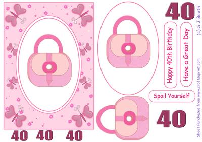 Happy Birthday Handbag and Butterflies