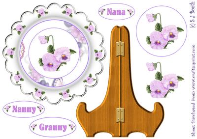 Nana/granny Flower Plate