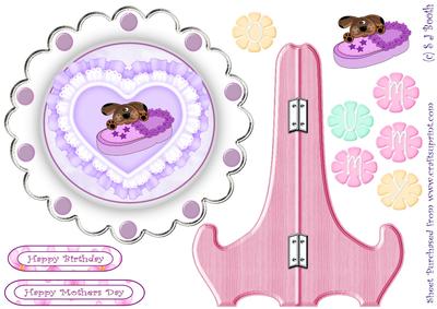 Patch Puppy Mothers Day Purple