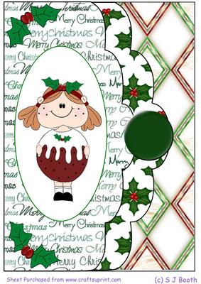 Xmas Pud Maggie Large Topper
