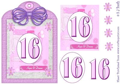 16th Tag Card Front