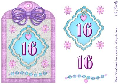 Precious 16 Tag Card Front