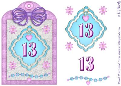 Precious 13 Tag Card Front