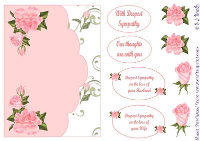 Coral Roses Sympathy Husband/wife