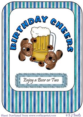 Patch Puppy Birthday Cheers Large Topper
