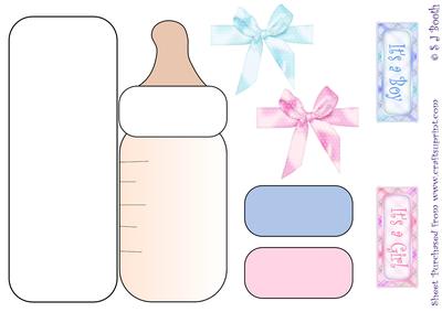 Baby Bottle Shaped Card