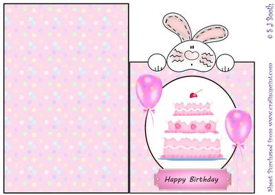 Bunny with Birthday Cake