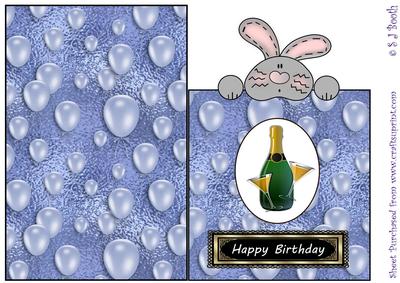 Bunny with Bubbly and Balloons