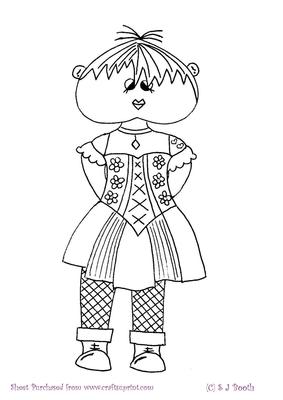 Party Girl Maud Digital Stamp
