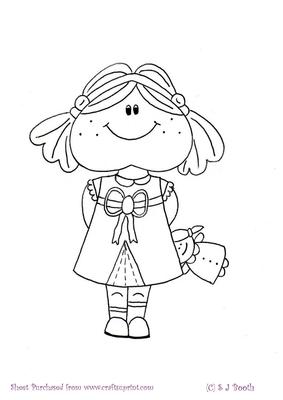 Maggie and Dolly Digital Stamp