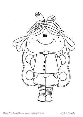 Butterfly Maggie Digital Stamp