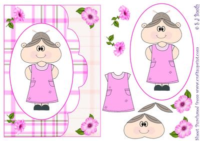 Nanny Scalloped Envelope Card Front
