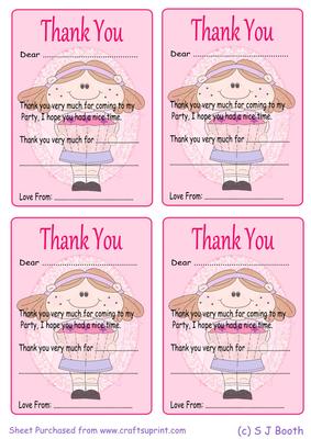 Cupcake Maggie Party Thank You