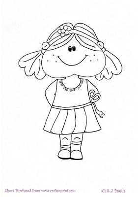 Pretty Dress Maggie Digital Stamp