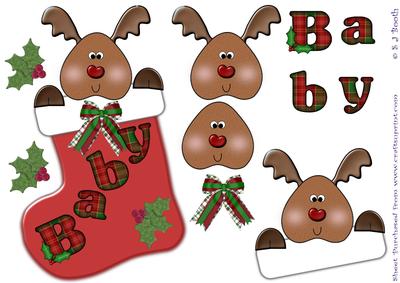 Reindeer in a Stocking - Baby