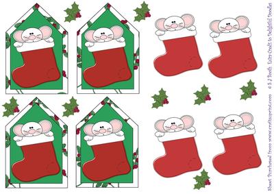 Mouse Christmas Tags