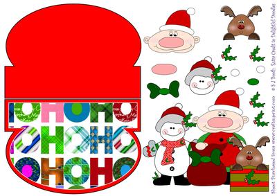 Elf, Reindeer, Snowman Wobble/rocker - Red