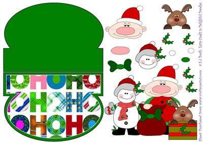 Elf, Reindeer, Snowman Wobble/rocker - Green