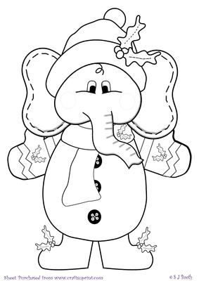 Christmas Ellie Digital Stamp