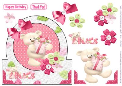 Birthday Thank You Bear - Pink
