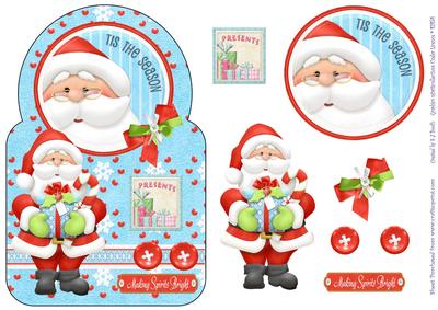 Tis the Season Santa - Blue