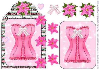 Pink Poinsettias Step by Step