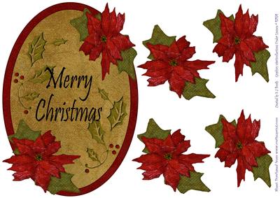Oval Poinsettia