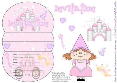 Princess Maggie Party Invitation 3D Mini Stepper