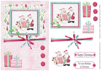 Christmas Birthday Card Front