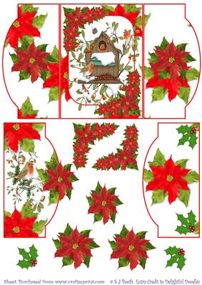 Robin & Poinsettia - Mini Gatefold