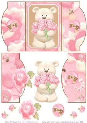 Teddy with Flowers 3 - Mini Gatefold