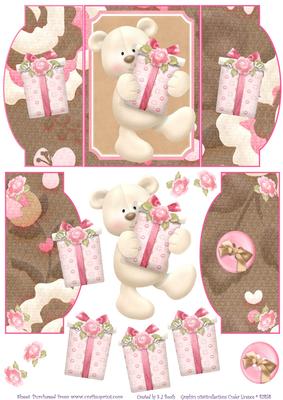 Teddy with Presents 3 - Mini Gatefold