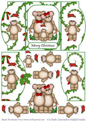 Christmas Teddies Mini Gatefold