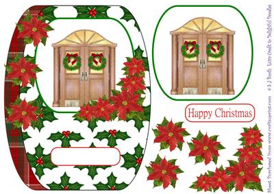 Poinsetta Doors Card Front