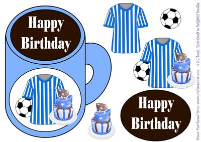 Birthday Football Mug - Blue