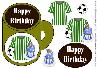 Birthday Football Mug - Green