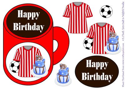 Birthday Football Mug - Red