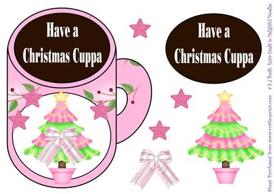 Christmas Cuppa - Pink Tree