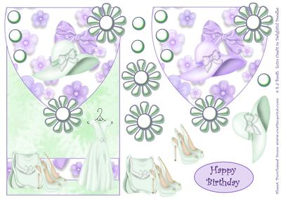 Lilac and Mint Envelope Card Front